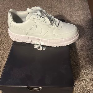 Baby blue Air Force ones pixel